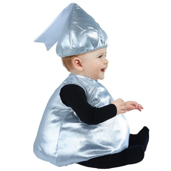 Brand New Hershey Kiss Infant Baby Halloween Costume Metallic Silver Chocolate - Picture 3 of 12